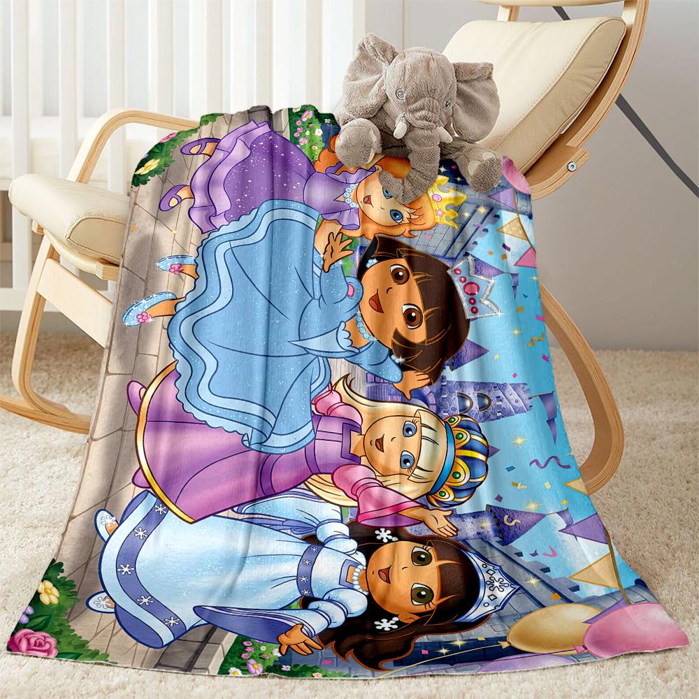 Dora Explorer Blanket Soft & Cozy Suitable for Picnics Couch Office Chair All-Season Use Digital Print Best Holiday Gift for Friends Family