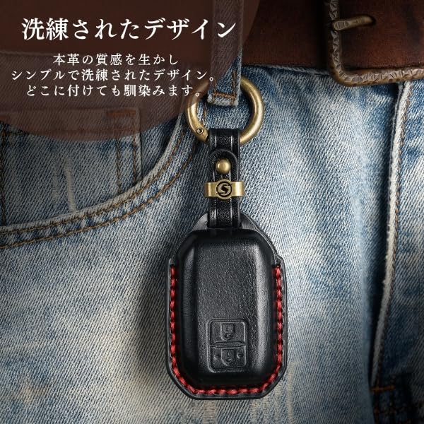 Suzuki Jimny Nodoma JC74W Key Front New Jimny 64 Spacia Custom Key XBEE Genuine Leather Smart Key Custom Dress Up Black 2 [smasol] Cover, End, Series,