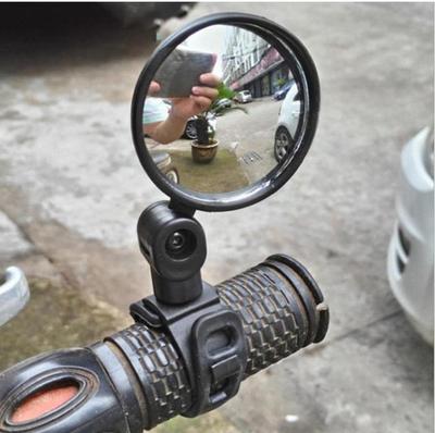 2Pcs Round Oval Rearview Mirror for Bicycle Motorcycle Handlebar Mount 360 Rotation Adjustable Bike Motorcycle Riding Mirror