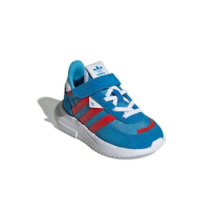 Adidas Originals Retropy F2 CF EL Velcro Sports Casual Non-Slip Wear-Resistant Lightweight Low-Top Walking Shoes Baby Shoes Blue Red GX9217
