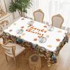 1 Piece, Thanksgiving Tablecloth, Autumn Harvest Turkey Round Tablecloth, Pumpkin Maple Leaf Pattern, Autumn Decoration.