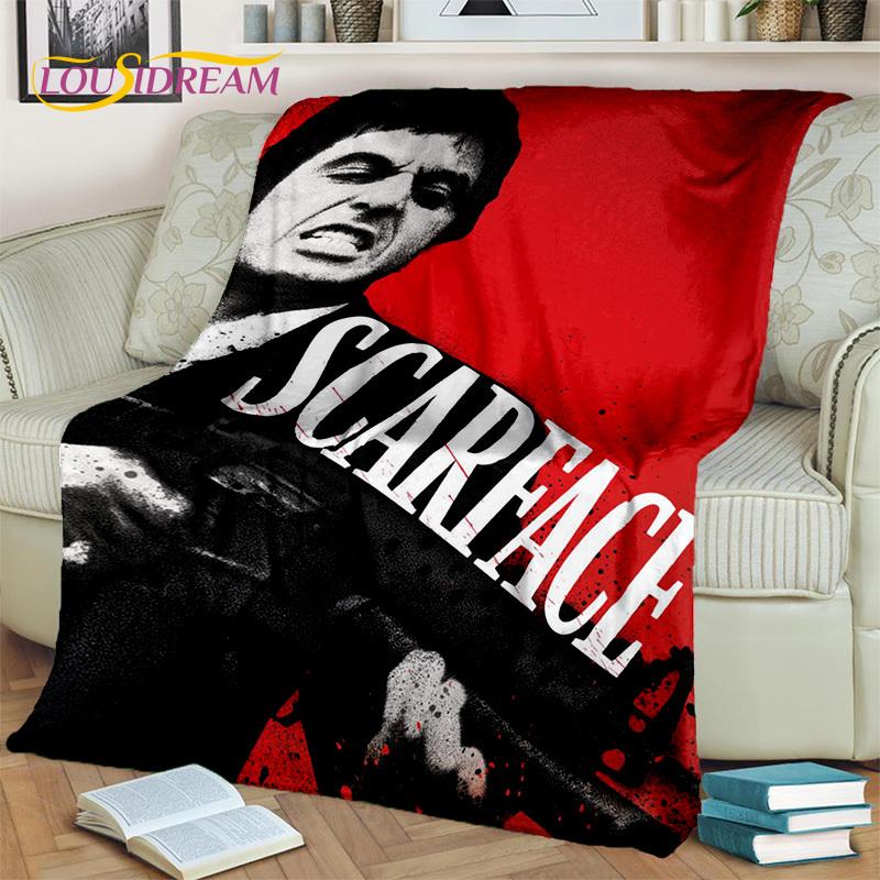 Scarface 3D Classics Movie Tony HD Blanket,Soft Throw Blanket for Home Bedroom Bed Sofa Picnic Travel Office Cover Blanket Kids
