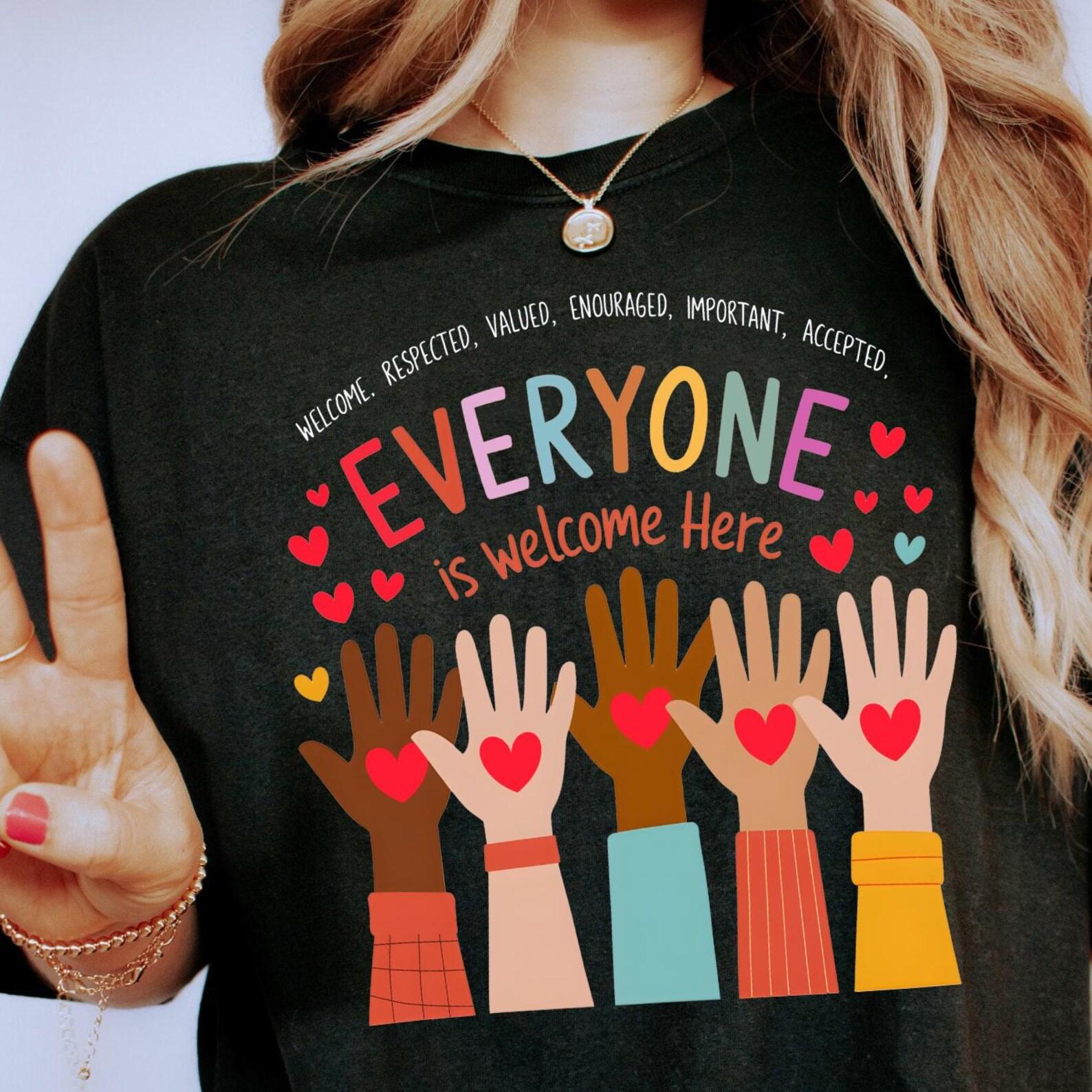 Idaho Teacher Shirt, Everyone is Welcome Here, inclusion and Equality t-shirt, Protest And Resist t shirt, Idaho Teacher Unisex T Shirt M