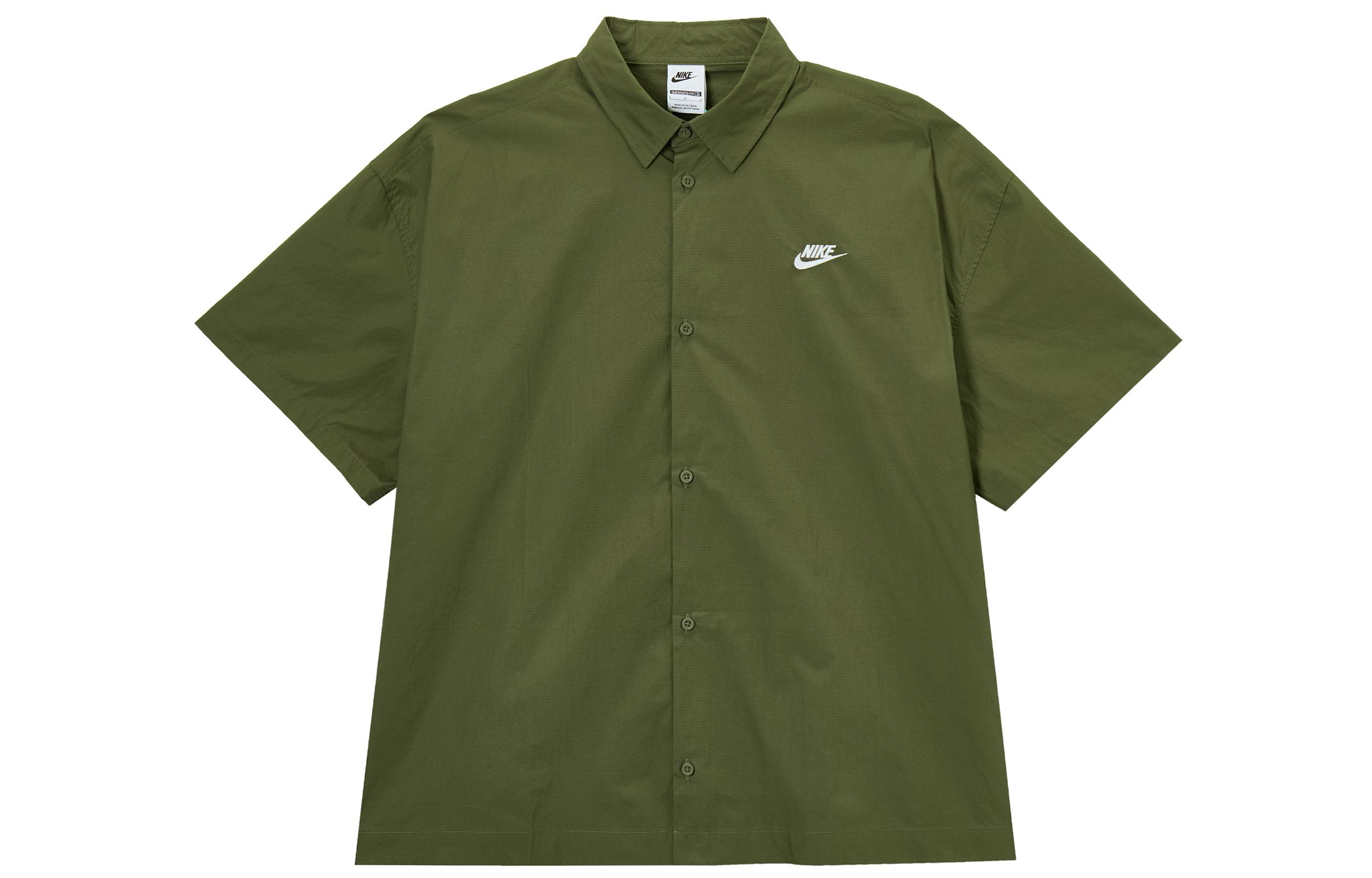 Nike Club Shirt Men s Medium Olive Green White HJ2027-222 XL