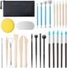 61/43/24-piece Clay Pottery and Sculpture Carving Tool Set for Soft Polymer Modeling