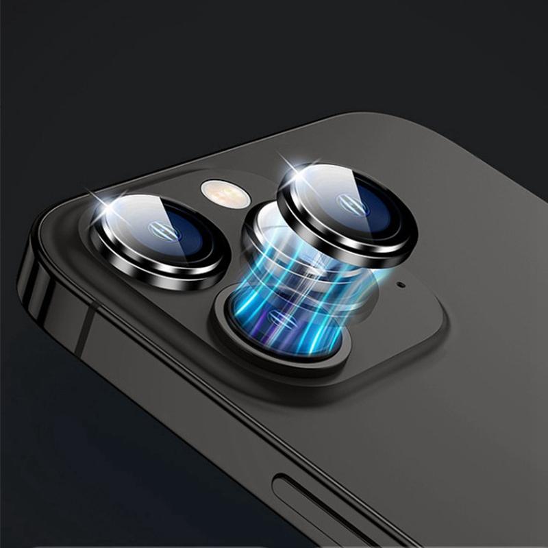 1 Set Metal Camera Protector for Alloy Ring Lens Glass for Back Lens Cap
