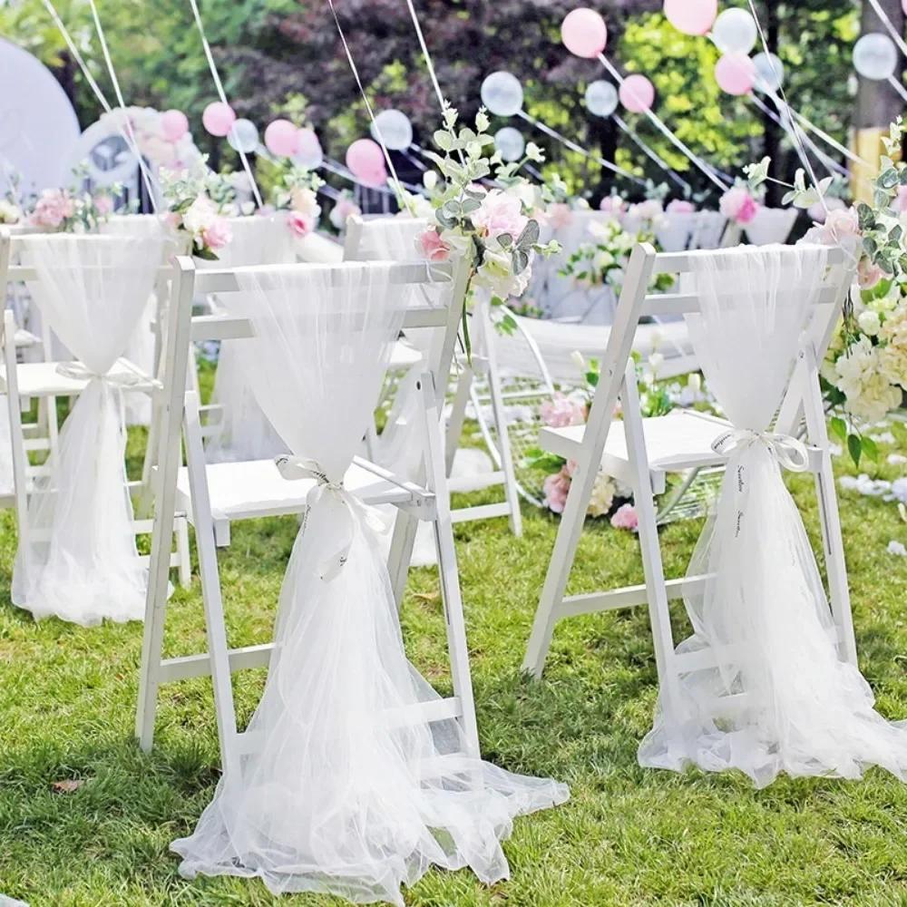 5/10M Wedding Arch Draping Tulle Fabric Wedding Arch Decoration Yarn Birthday Party Backdrop Baby Shower Supplies Ceiling Decor