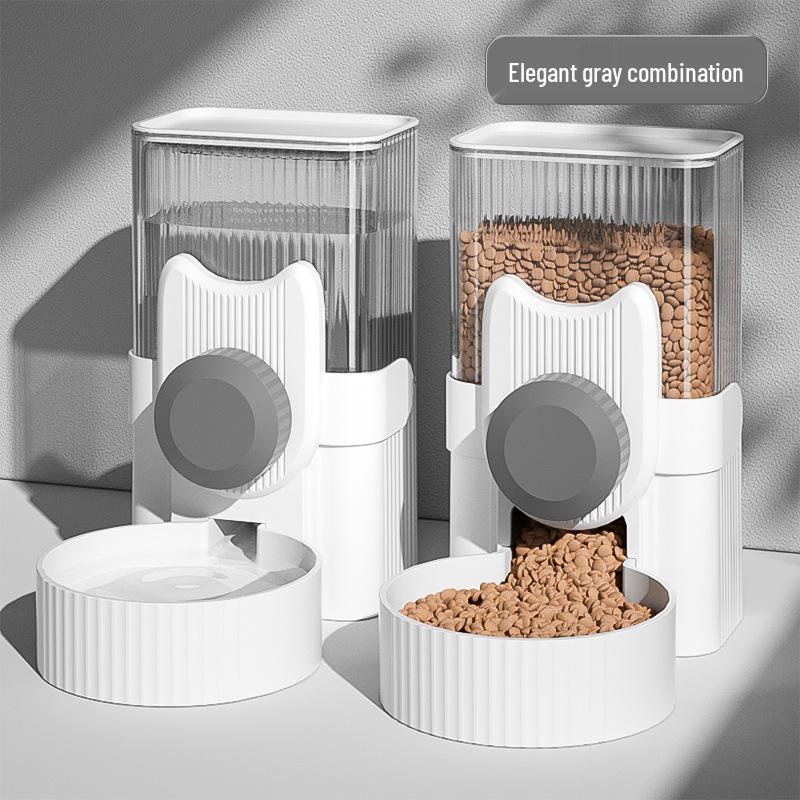 

Automatic Pet Water Bottle with Hanging Cage & Cat Food Bowl Set