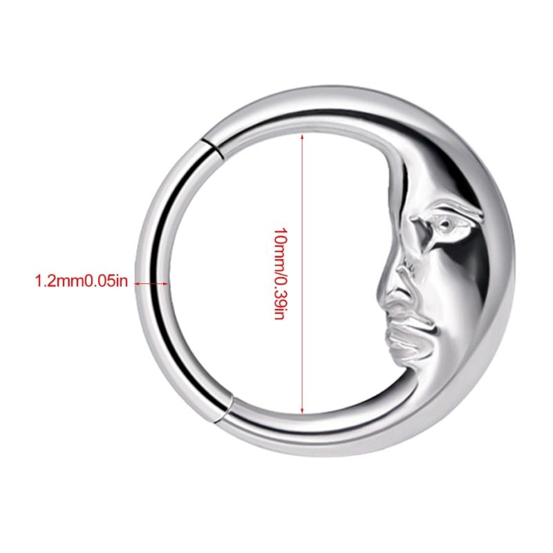 Elegante Neusring met Maan Waterdruppel Schitterende Neus Sieraden Unieke Maanvormige Neusring Versiering voor Dagelijks Gebruik