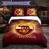 Biancheria da Letto a Tema AS Roma Set 3 Pezzi Copripiumino Biancheria da Letto Decorativa per Stanza Adolescenti Decorazione Casa