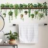 Sticker Mural Plantes Vertes Suspendues en Pot Aspect Réaliste Design Amovible Pour Chambre à Coucher Salon Bureau Décoration de Maison