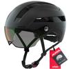 ALPINA SOHO VISOR V Bicycle Helmet with Photochromic CE Made In Cm Visor, Certified, Germany, 55-59