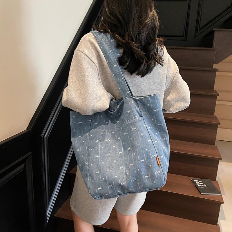 Denim Tote Bag Women Shoulder Crossbody Bag