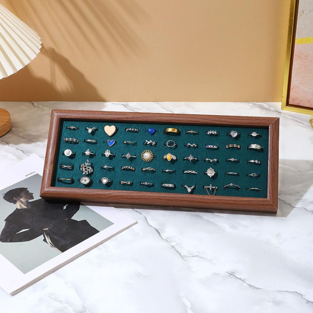 Velvet Fashion Jewelry Trays 50 Slot Stud Earrings Storage Rack Jewelry Storage Pallet  Show Case