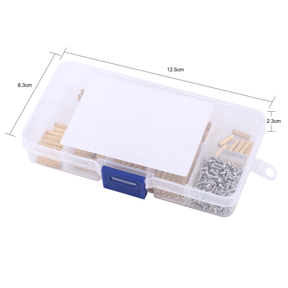 270pcs M2 Brass Female Female Standoff and Screws Assortment Kit