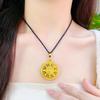 Vietnam Sand Gold Eight Treasures Compass Pendant Sweater Chain for Men and Women.