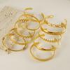 Retro Titanium Steel Adjustable C-Shaped Bangle - European & American INS Style Stainless Steel Women's Bracelet