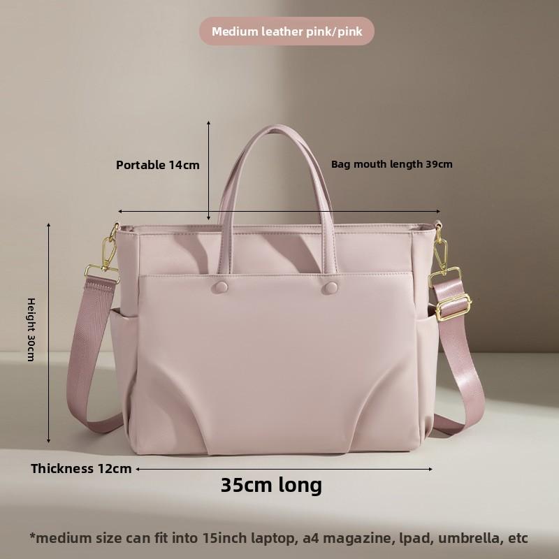 Commuter Hand-held Briefcase with Large Capacity and Single-shoulder Crossbody Tote Bag