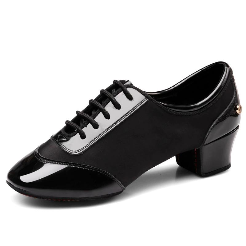 Sneakers Leather Latin Dance Shoes Soft Oxford Fabric Dance Training Shoes For Men Cha Cha Samba Performance Shoes