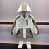 Children Clothing Color Blocking Jacket Spring Autumn Teen Boys Fashion Zipper Hooded Windbreaker Coat Kids Outewear Tops