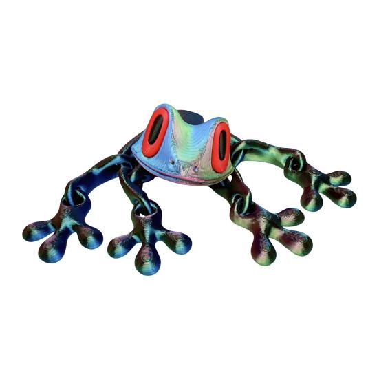 3D Printed Magnetic Frog Toy Movable Joints Frog Fridge Magnet Articulated Poseable Frog Model