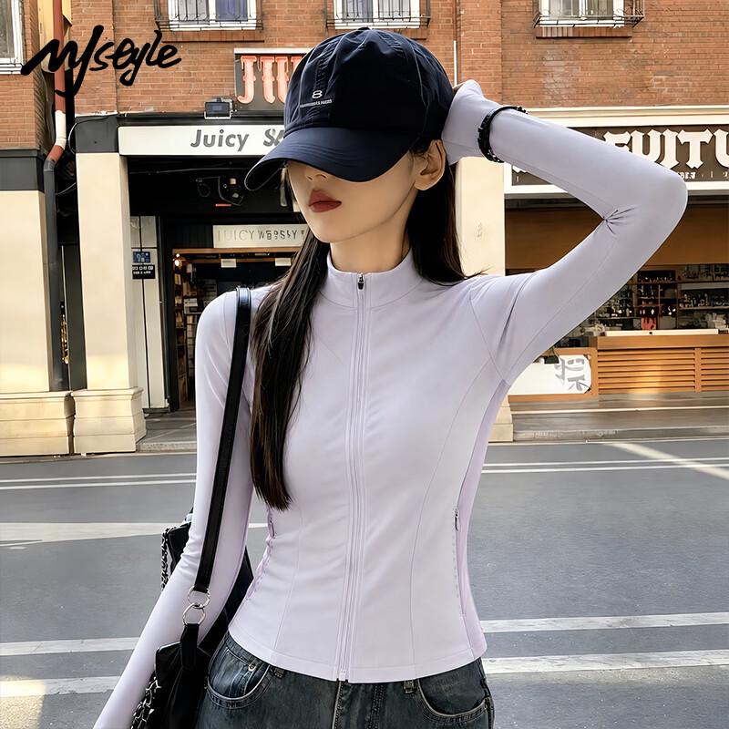 MJ STYLE Women's Color-Block Outdoor Slim Fit Cardigan