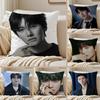 J-Ji C-Chang Wook Kissenbezug Seidiger Kurzer Plüsch Beidseitig Bedruckter Kissenbezug für Sofa Alle Jahreszeiten Heimdekoration Geschenk