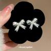 Zircon Bow Stud Earrings Cold Style Simple Fashion Elegant Temperament Earrings Earrings
