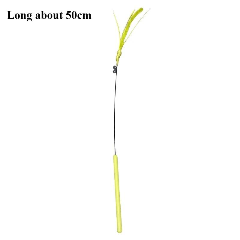 Interactive Coloured Ribbon Cat Toys Teasing Catd Stick Satin Ribbon Cat Stick Toys Kitten Playing Teaser Wand Toy Pet Supplies
