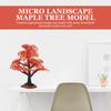 Maple Leaf Decoration Sturdy Plastic Tree Shape Ornament Small Garden Decor Sand Table Micro Landscape DIY Garden Decor