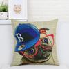 American Lovely Cartoon Cat Pillow Cover Animal Dog Home Decorative Throw Pillow Case Linen Wedding Office Sofa Cushion Cover