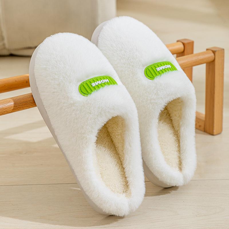Cotton slippers autumn and winter thick-soled indoor home use lightweight velvet warm couple shoes
