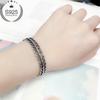 1Stylish S925Vintage bracelet with hollowed-out leaf design for women The vintage floral pattern with leaf motifs and blooming feather designs is an