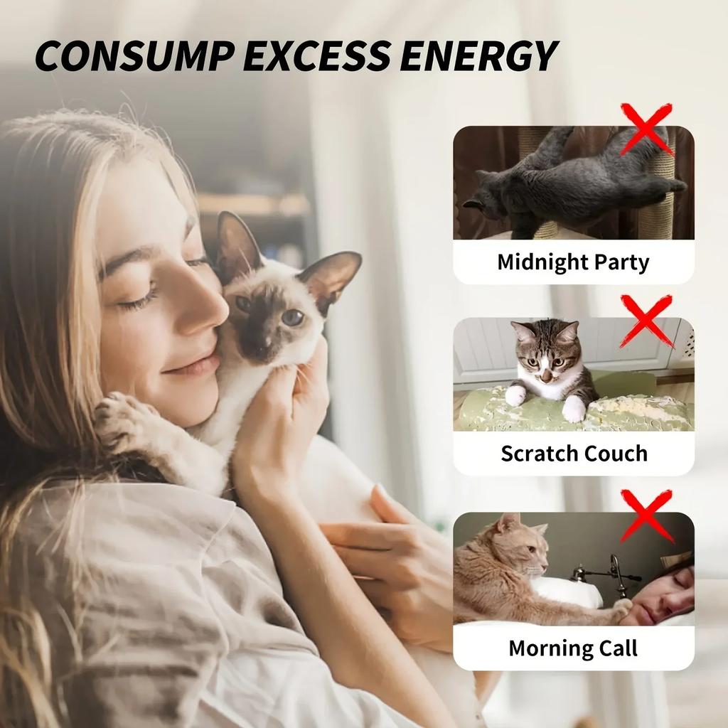 Vierteilige Teleskop-Katzenrute - Ausziehbar, mit Cartoon-Muster, Metallmaterial