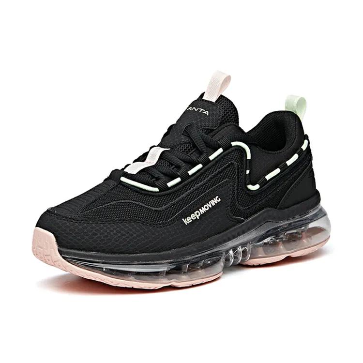 Anta Full Length Air Cushion Low top Running Shoes Women's Black Pink (Unisex) Running Shoes 922035505 4