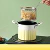 3L Gradient Color Fried Chicken Shop Deep Fryer Household Fried Pot With Lid Non-stick Frying Pan Kitchen Accessories