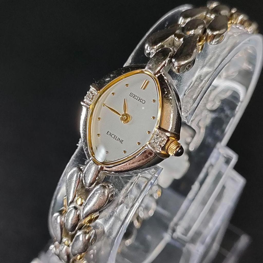 [USED] Seiko Exceline 1F21 White Diamond 2P