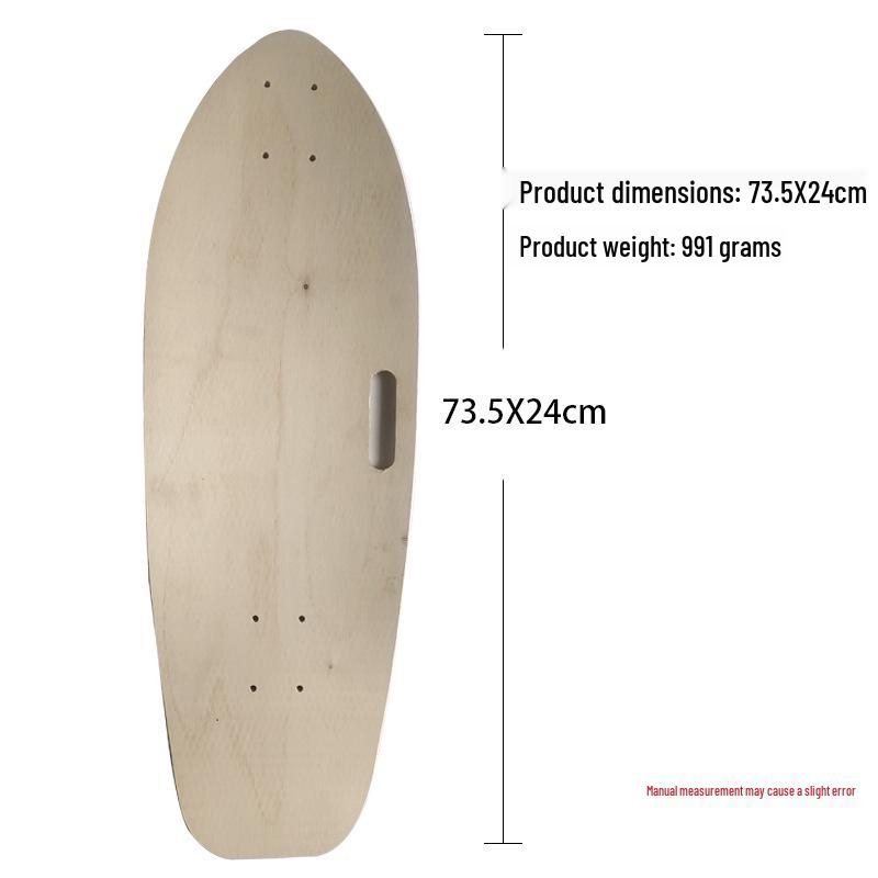 Solid Wood Kids Skateboard Deck - Double Kick DIY Graffiti Board for Art & Camping Table Accessories