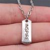 Strip Letter Initial Tags Pendant Antique Bronze Metal Men Collar Necklace New Arrival Gift