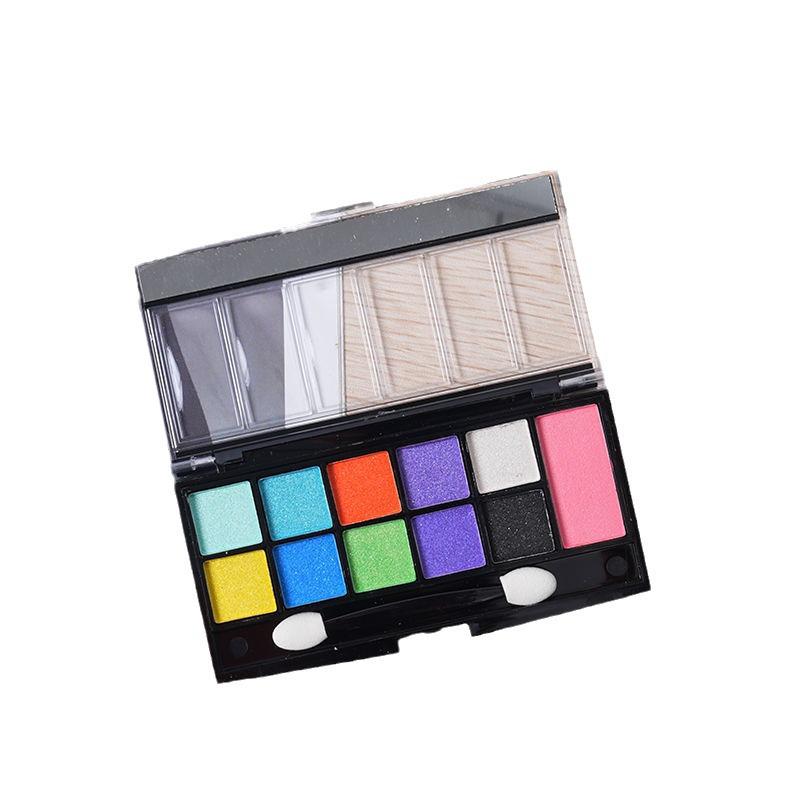 Rihao Zehnfarbige Schimmer-Lidschattenpalette für Festival- und Bühnen-Make-up