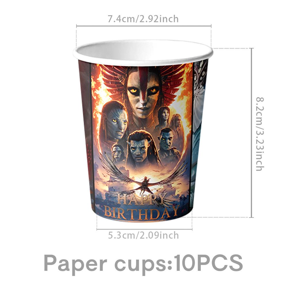 New Avatar Birthday Party Decoration Tableware Avatar 2 Balloons Set Plate Cup Gift Bags For Kids Boy Party Favors Photo Booth