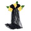 Halloween Stirnband Kranz Simulierte Rosenblüten Stirnband Spitzen Schleier Brautparty Stirnband Stirnband