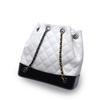 Neue koreanische Version Mode Rindsleder Rautenmuster Kette Kleiner Rucksack Einzelner Rucksack Umhängetasche Echtes Leder Eimer Damen Tasche