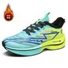 Autumn and winter new real popcorn carbon board running shoes fleece thickened friction sound couple sports