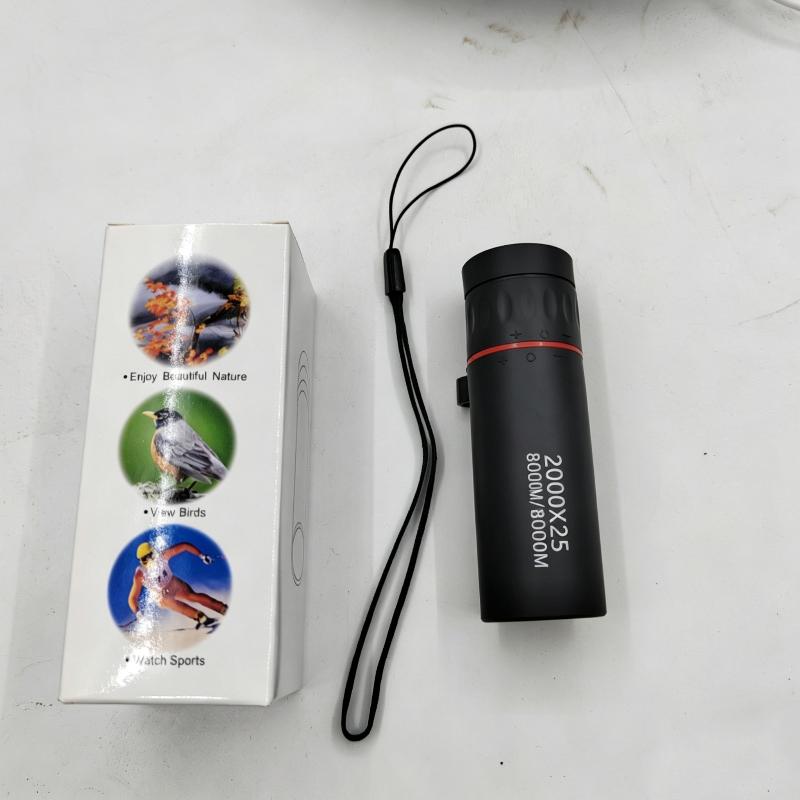 2000x25 HD Mini Monocular Telescope Portable Handheld with Lanyard for Phone Use Travel Wildlife Observation