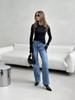 Autumn 2024 European & American Style Women's Slim Fit Solid Color Bell Sleeve Top