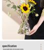 European Style Transparent Glass Vase for Creative Flower Arrangements - High-End Décor for Living Room or Desktop.