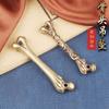 Vintage Brass Bone Keychain Pendant Engraved Creative Cultural Plaything Bag Pendant Old Bronze Wholesale