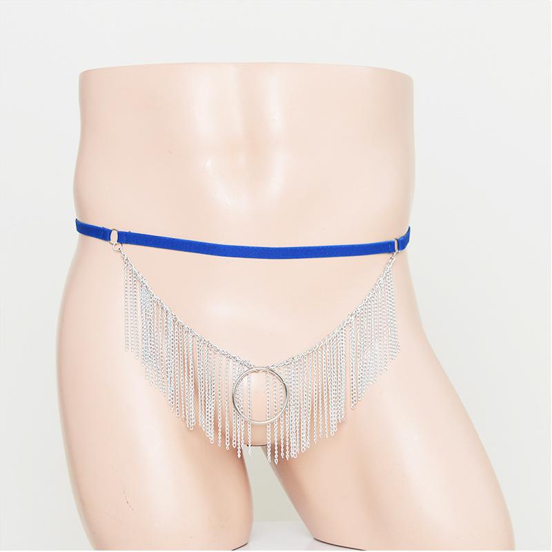 Sexy Dew PP Men's T-pants Sex Panties Sex Chain Hoop Thong Sex Panties