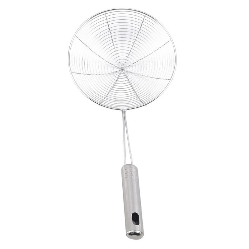 3pcs Practical Frying Filter Long Stainless Steel Colander French Fries Kitchen Fried Net Sieve Tool Spoon Leaky
